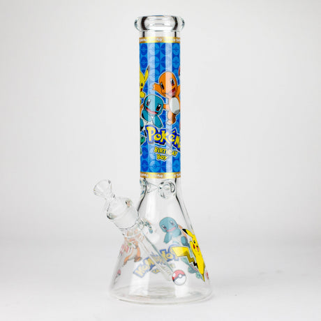 14" Carton Design 7mm Thick Heavy Duty Glass Beaker Bong – Glow in the Dark