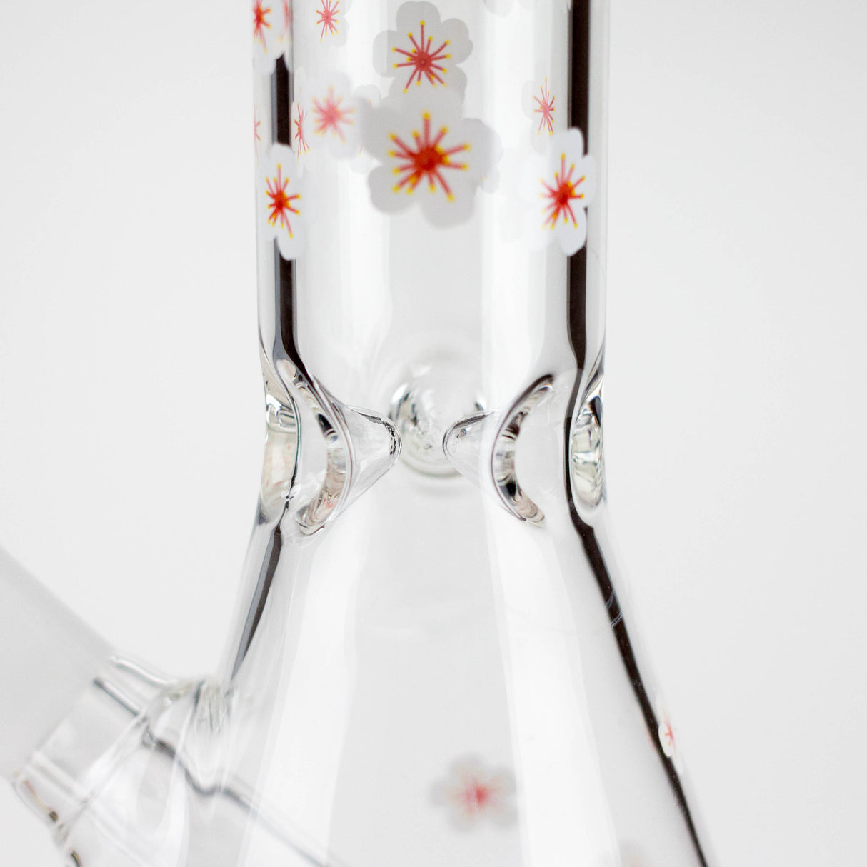 10" Cherry Blossom New Design Glass Beaker Bong