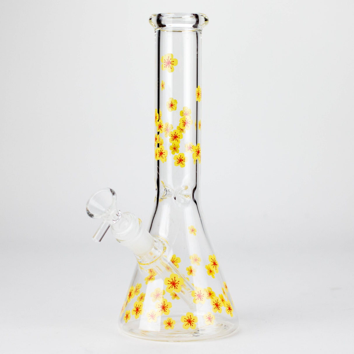 10" Cherry Blossom New Design Glass Beaker Bong