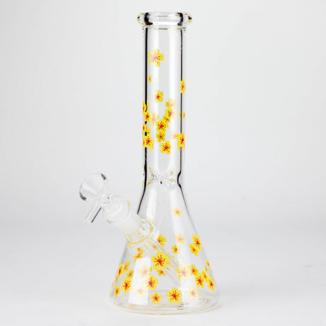 10" Cherry Blossom New Design Glass Beaker Bong