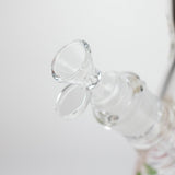 14" Flower and Butterfly Design 7mm Thick Heavy Duty Glass Beaker Bong
