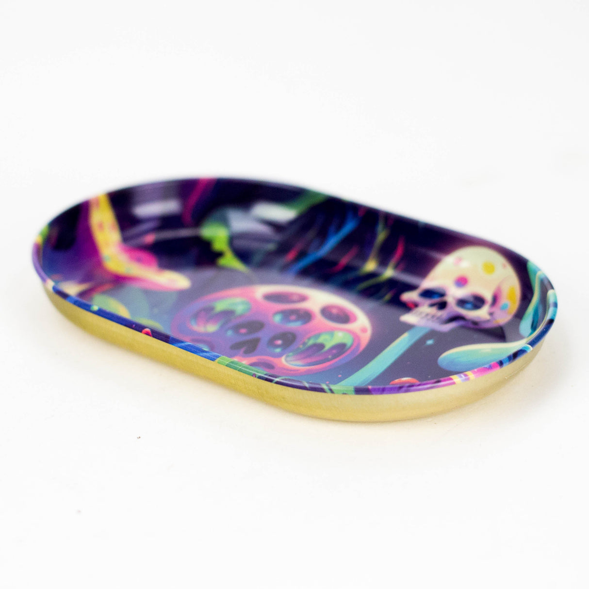Premium Pocket Oval Metal Tray Bag of 12 -  4 Mushroom Designs Mix