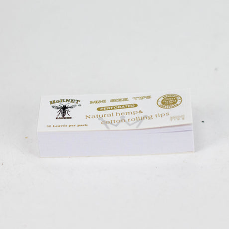 HORNET | Natural Hemp & Cotton Preformed Filter Tips Rolling Paper – 25 Booklets/Box
