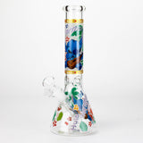 10" Turtle Design Glass Beaker Bong – Glow in the Dark Glass Bong 777 Smoke Design4