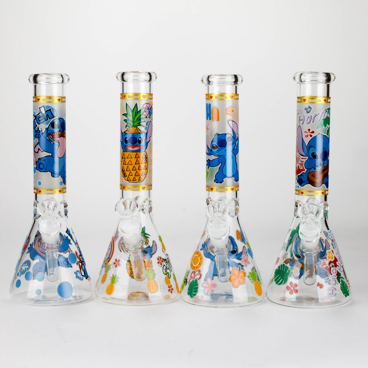 10" Turtle Design Glass Beaker Bong – Glow in the Dark