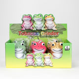 3" Cute Frog Metal Grinder 4 Layers - Box of 6