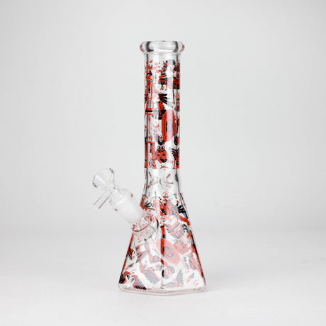 10" Ancient Art Design Glass Beaker Bong