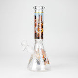 10" Fox and Bunny Design Glass Beaker Bong