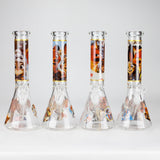 10" Fox and Bunny Design Glass Beaker Bong