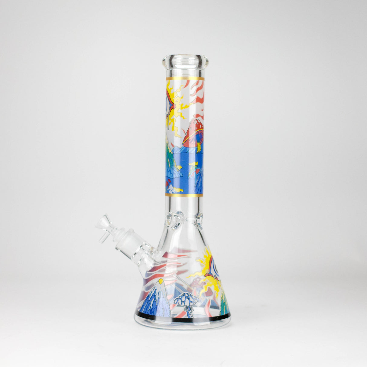 14" Eye Design 7mm Thick Heavy-Duty Glass Beaker Bong