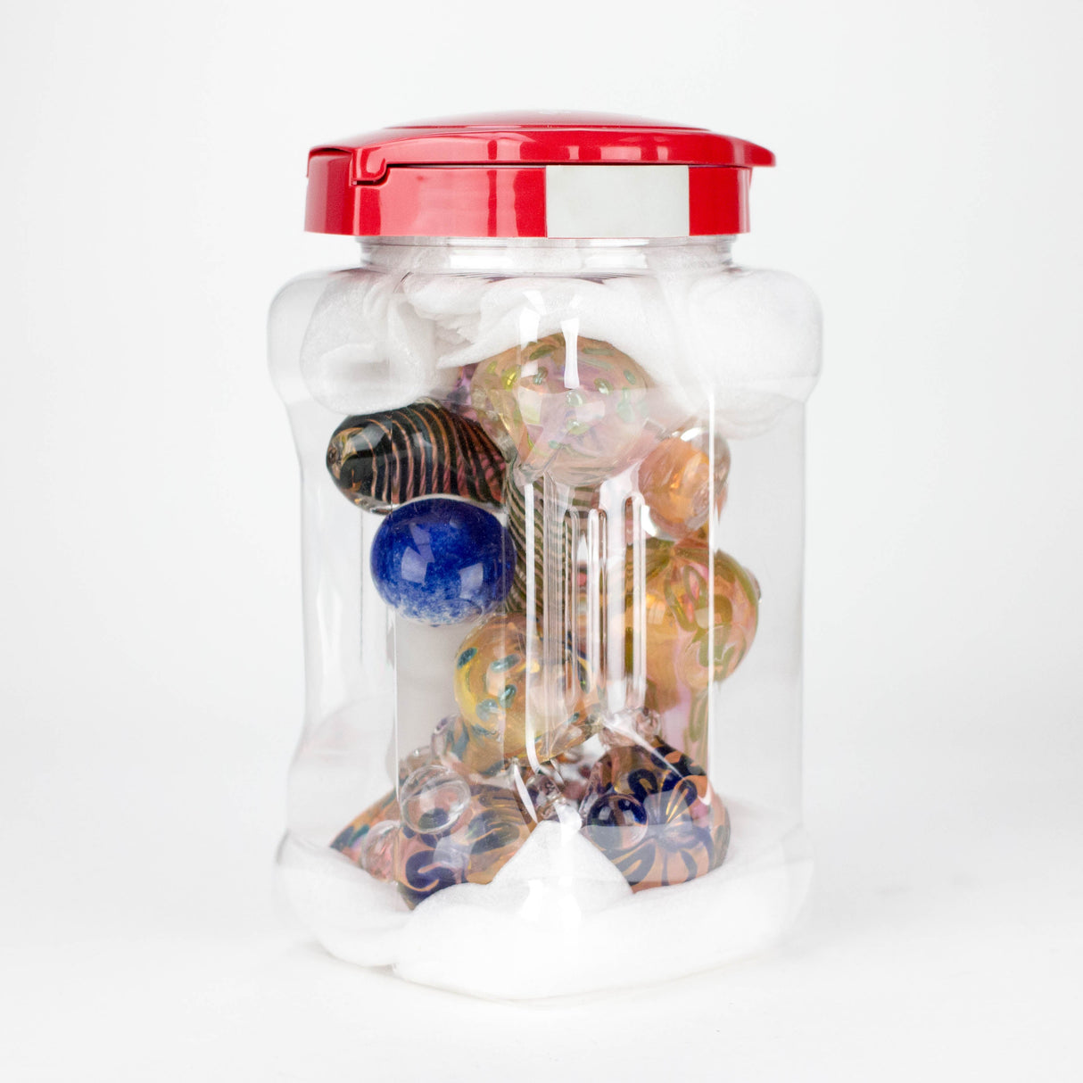 4.5" Premium Glass Pipe – 10 Pieces in Display Jar Glass Pipe Bongzie Smokes