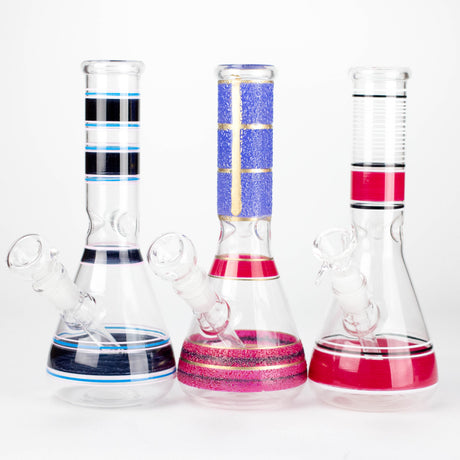 10" Assorted Design Glass Bong with 14mm Bowl Joint Glass Bong Bongzie Smokes