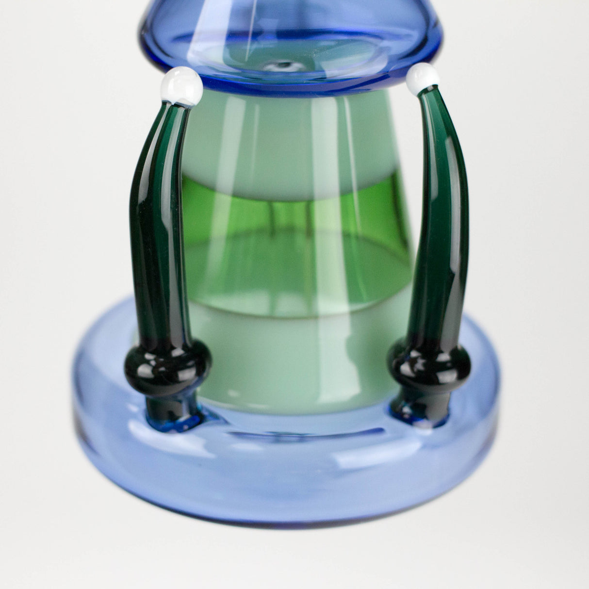 11" 2-in-1 Modern Art Glass Rig with Perc, Heavy Base, Banger & Bowl