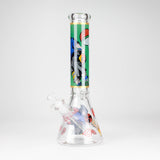 14" Comic Design 7mm Thick Heavy-Duty Glass Beaker Bong