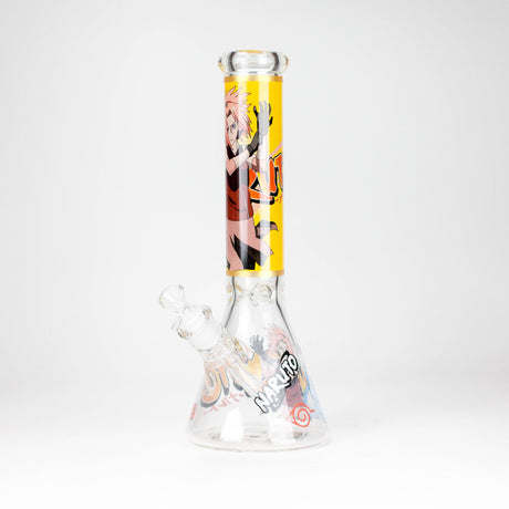 14" Comic Design 7mm Thick Heavy-Duty Glass Beaker Bong