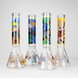 14" Comic Design 7mm Thick Heavy-Duty Glass Beaker Bong
