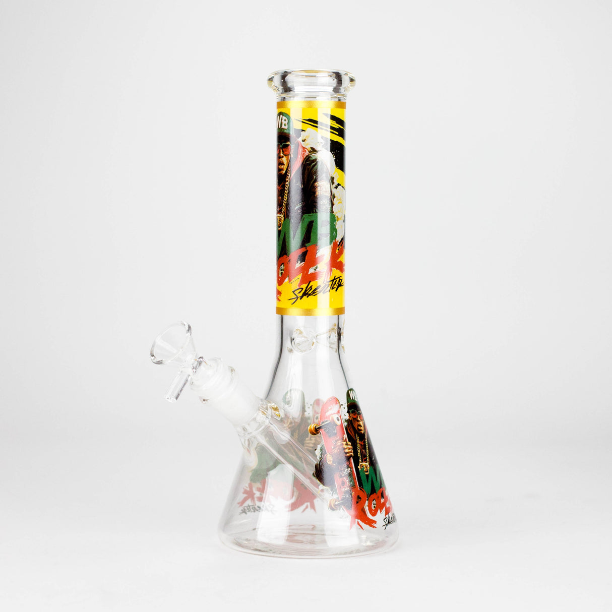 10" Hip Hop Design Glass Beaker Bong