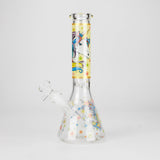 10" Unicorn Design Glass Beaker Bong