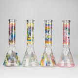 10" Unicorn Design Glass Beaker Bong
