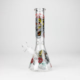 10" Glow-in-the-Dark Monster Design Glass Beaker Bong