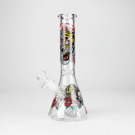 10" Glow-in-the-Dark Monster Design Glass Beaker Bong