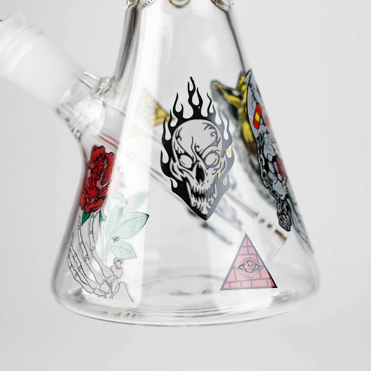10" Glow-in-the-Dark Monster Design Glass Beaker Bong