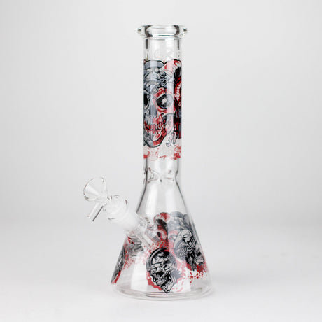10" Glow-in-the-Dark Monster Design Glass Beaker Bong