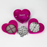 3" Heart-Shaped Mushroom Design Metal Grinder – 4-Layer, Box of 12