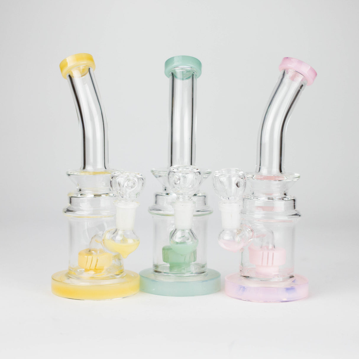 8" Assorted bent neck glass bong Glass Bong Bongzie Smokes