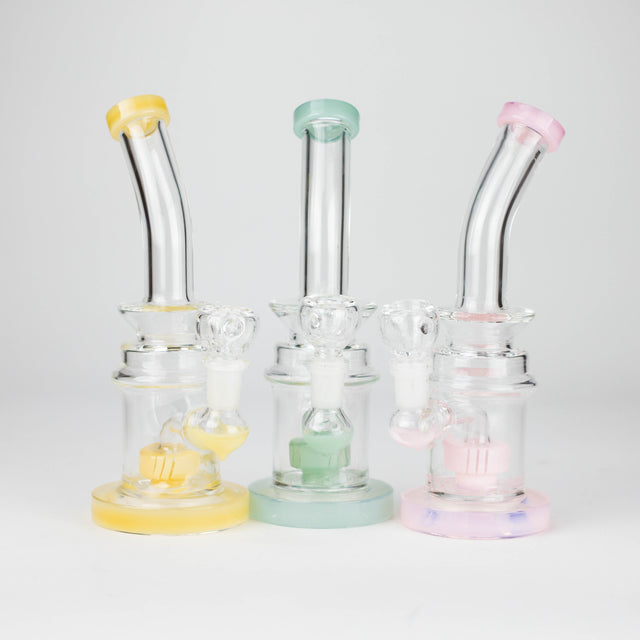 8" Assorted bent neck glass bong Glass Bong Bongzie Smokes