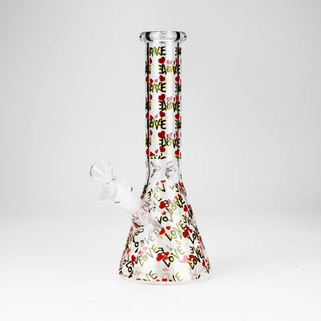 10" Love Design Glass Beaker Bong Glass Bong 777 Smoke Design2