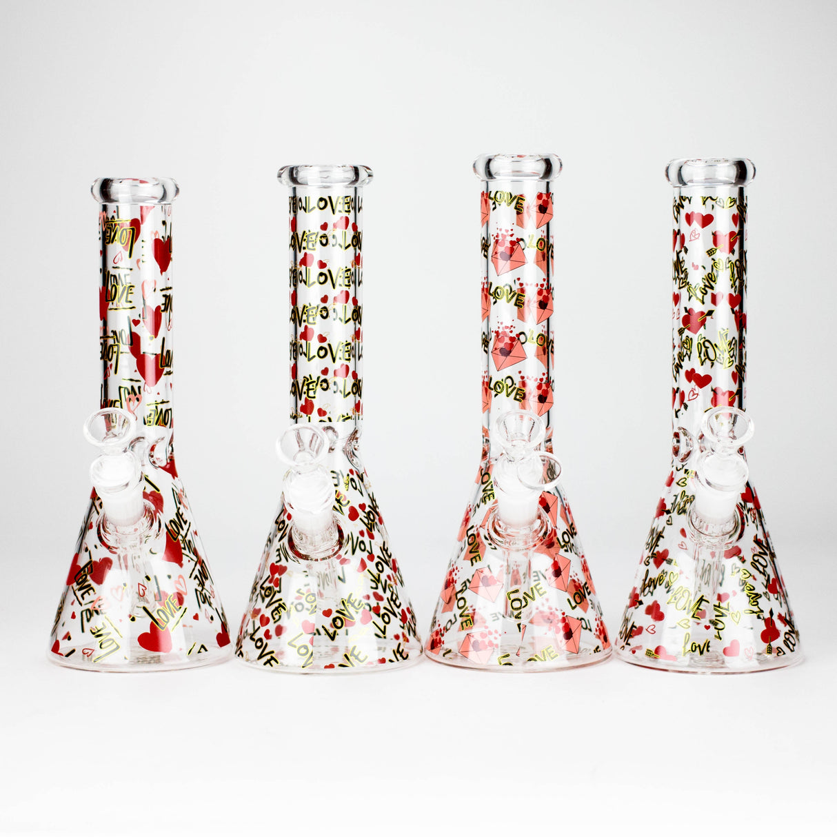 10" Love Design Glass Beaker Bong Glass Bong 777 Smoke