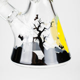 14" Cartoon S Design 7mm Thick Heavy Duty Glass Beaker Bong Glass Bong 777 Smoke