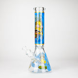14" Cartoon S Design 7mm Thick Heavy Duty Glass Beaker Bong Glass Bong 777 Smoke Design4