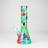 10" 3D Under The Sea Design Glass Beaker Bong-Glow in the dark Glass Bong 777 Smoke