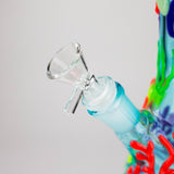 10" 3D Under The Sea Design Glass Beaker Bong-Glow in the dark Glass Bong 777 Smoke
