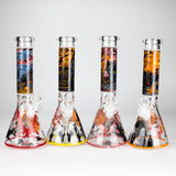 10" Halloween Design Glass Beaker Bong-Glow in the dark Glass Bong 777 Smoke