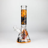 10" Halloween Design Glass Beaker Bong-Glow in the dark Glass Bong 777 Smoke Design4