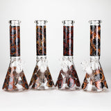 10" Furious Skull Design Glass Beaker Bong-Glow in the dark Glass Bong 777 Smoke