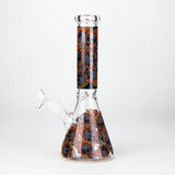 10" Furious Skull Design Glass Beaker Bong-Glow in the dark Glass Bong 777 Smoke