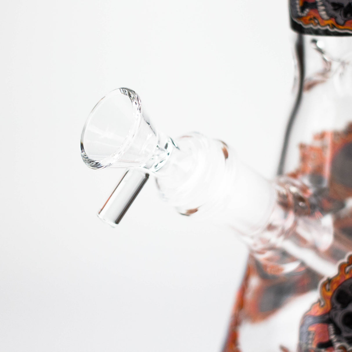 10" Furious Skull Design Glass Beaker Bong-Glow in the dark Glass Bong 777 Smoke
