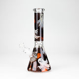10" Cute Ghost Design Glass Beaker Bong-Glow in the dark Glass Bong 777 Smoke Design1