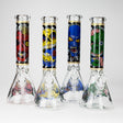 14" Monster Design 7mm Thick Heavy Duty Glass Beaker Bong Glass Bong 777 Smoke