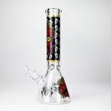 14" Monster Design 7mm Thick Heavy Duty Glass Beaker Bong Glass Bong 777 Smoke