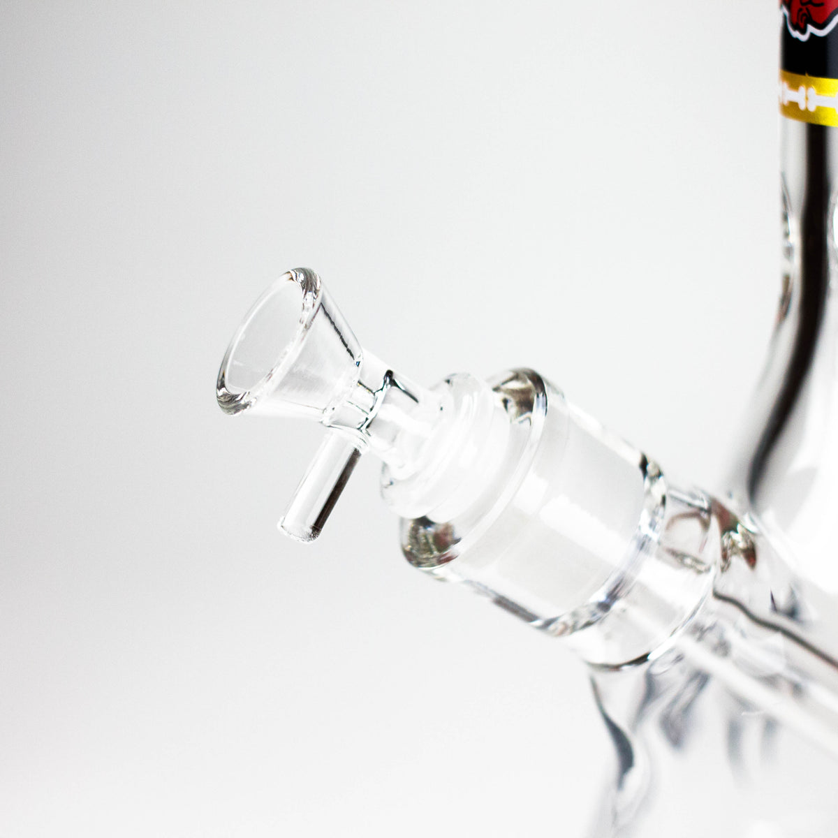 14" Monster Design 7mm Thick Heavy Duty Glass Beaker Bong Glass Bong 777 Smoke