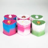 2.5" Heart Shaped Cake Metal Grinder 4 Layers - Box of 6 Display Pack 777 Smoke