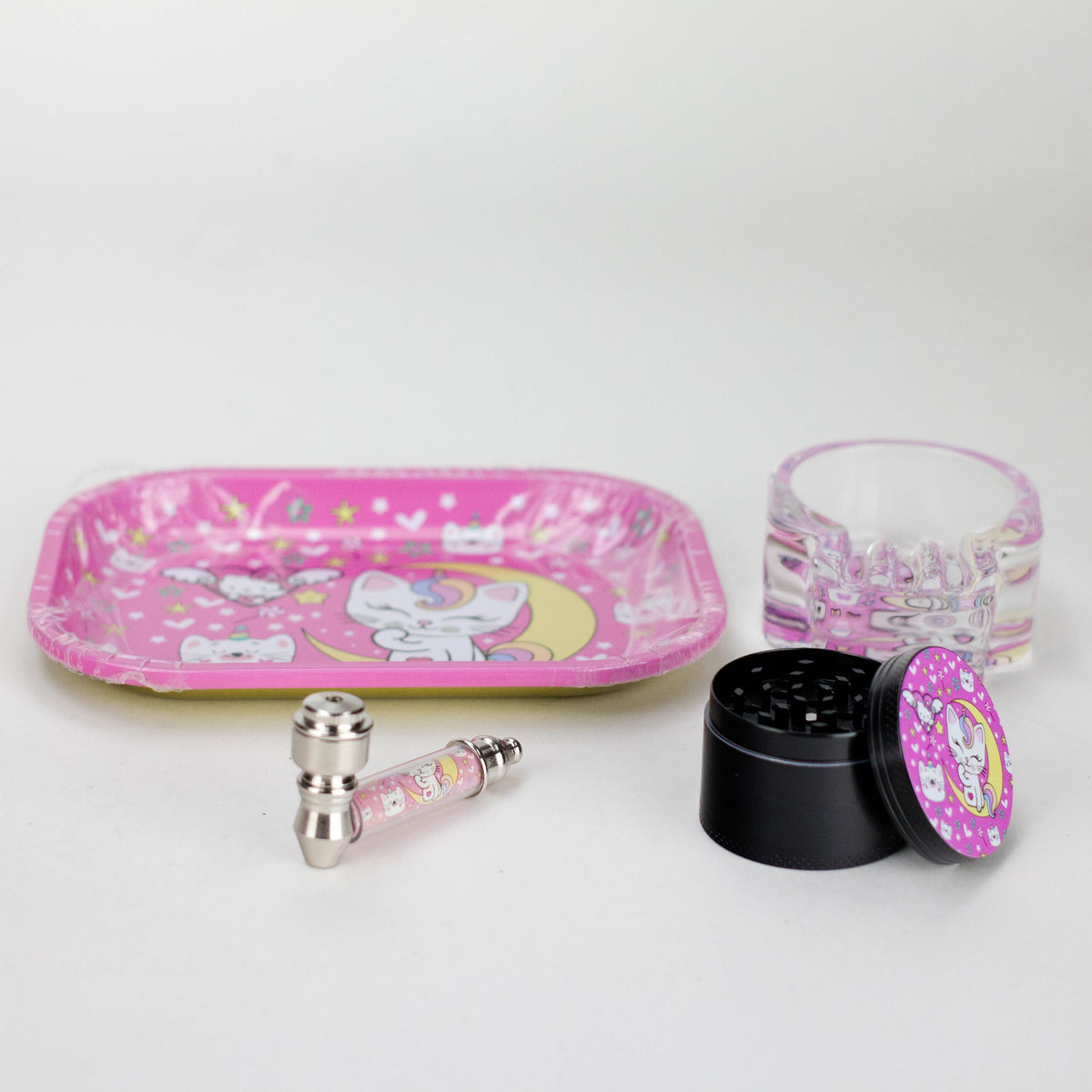 4-in-1 Metal Pipe Smoke Set Complete Kit