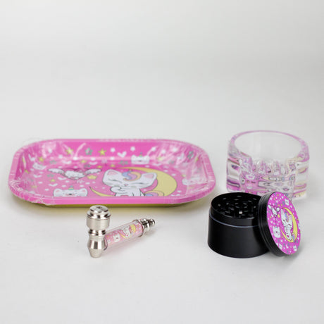 4-in-1 Metal Pipe Smoke Set Complete Kit