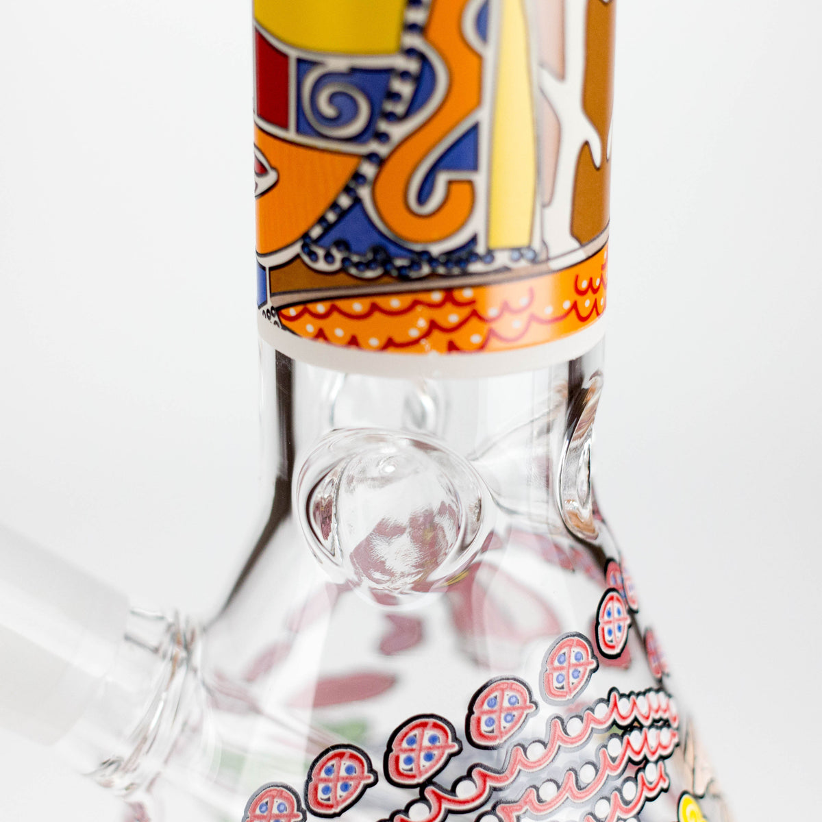 8" Abstract Art Design Glass Beaker Bong Glass Bong 777 Smoke