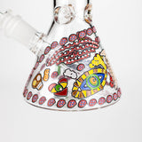 8" Abstract Art Design Glass Beaker Bong Glass Bong 777 Smoke